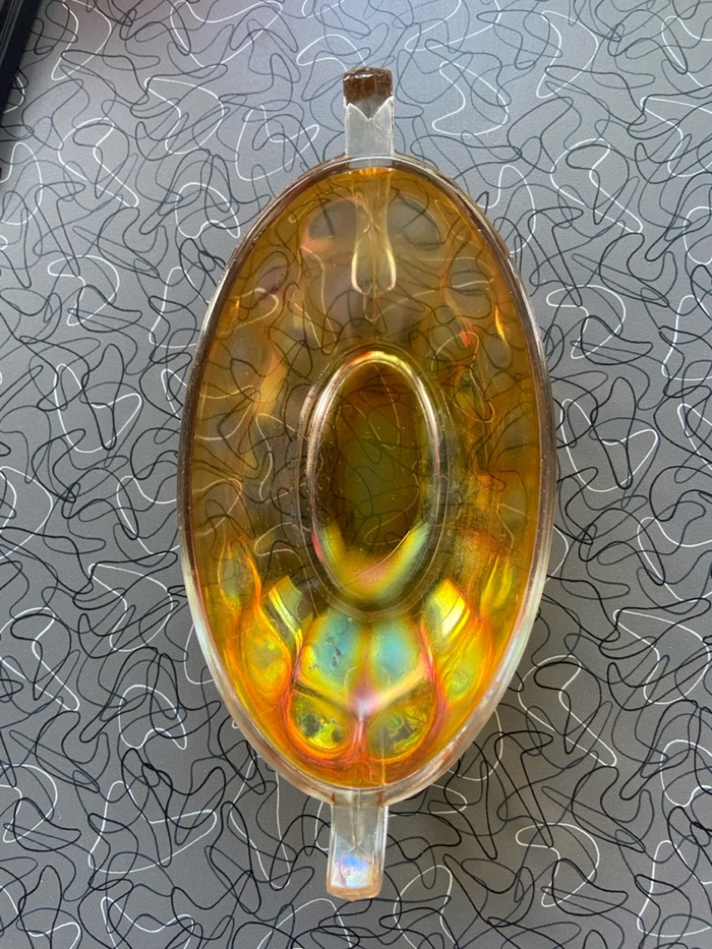 Marigolds Carnival Glass Sundae Dish